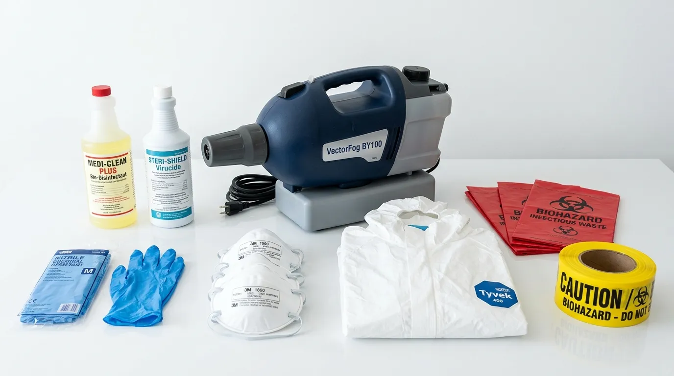 Professional biohazard remediation crew working in Lakeway